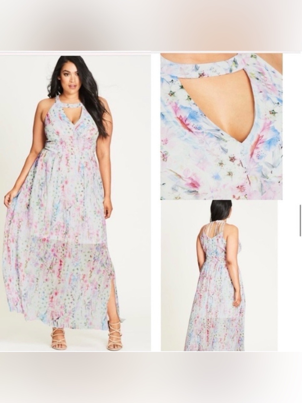 City Chic Maxi Dress in Dreamy Floral print - Picture 7 of 7